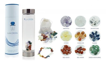 slim crystal water bottles